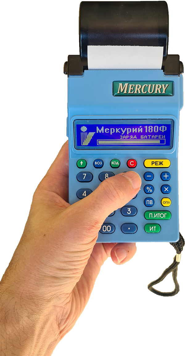 Работа одной рукой на кассе Меркурий 180Ф Меркурий 180Ф работа одной рукой