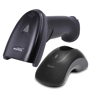 Беспроводной сканер штрих-кода MERTECH CL-2210 BLE Dongle P2D USB Black с подставкой Cradle картинка от магазина Кассоптторг