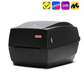 Термотрансферный принтер этикеток MERTECH TLP100 TERRA NOVA 6ips USB, RS232, Ethernet Black картинка от магазина Кассоптторг